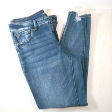 Maurices Women's High-Rise Super Skinny Distressed Hem Jeans SZ 14W Regular