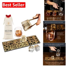 Stylish Modern Ice Mold Cube for Bourbon & Festive Cocktails - 5 Seconds Ice