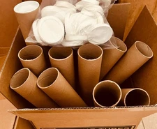 11 19 inch long 2.5 inch diameter sturdy cardboard Kraft poster tubes + end caps