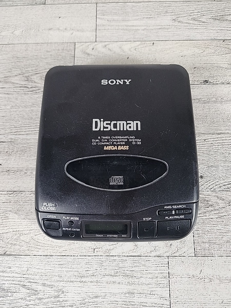 動作品★SONY Discman D-33 ソニーディスクマン ポータブルCD Sony D-33 Discman Portable CD Player Compact Disc Audio