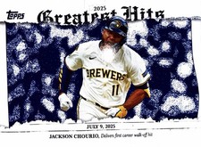 Jackson Chourio 2026 Topps Series 1 2025 Greatest Hits #GH-20 Milwaukee Brewers