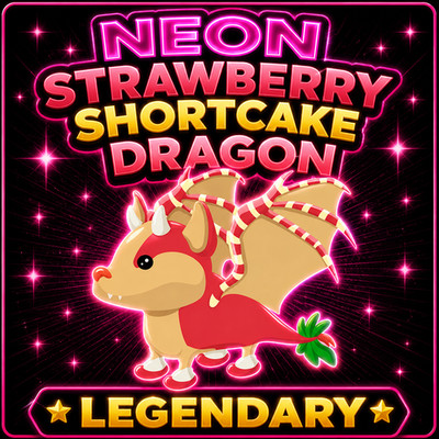 NEON STRAWBERRY SHORTCAKE DRAGON (F&R) ADOPT A PET FROM ME - CHEAP ON EBAY