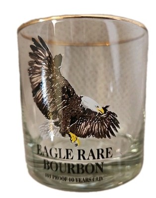 1984 EAGLE RARE BOURBON ROCKS GLASS - 10 year 101 Proof Minty