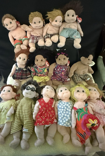 Ty Beanie Kids Doll Beanbag Plush Lot of 14 w/ Heart Tags Ages 3-5 Years
