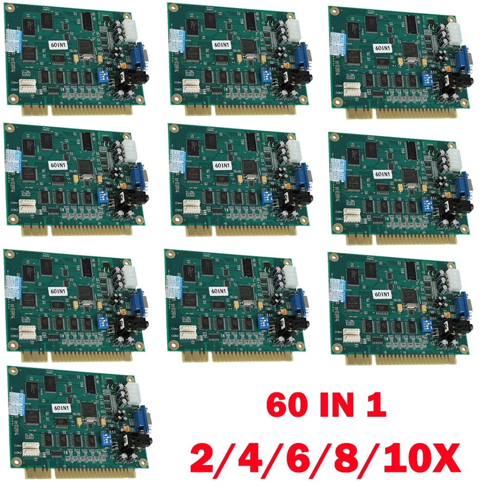 SEGA MEGA PLAY COLLECTION JAMMA Arcade PCB plus 8 different cartridges