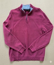 Tasso Elba Men  s Quarter Zip Pullover Sweater Size Large Knit Casual