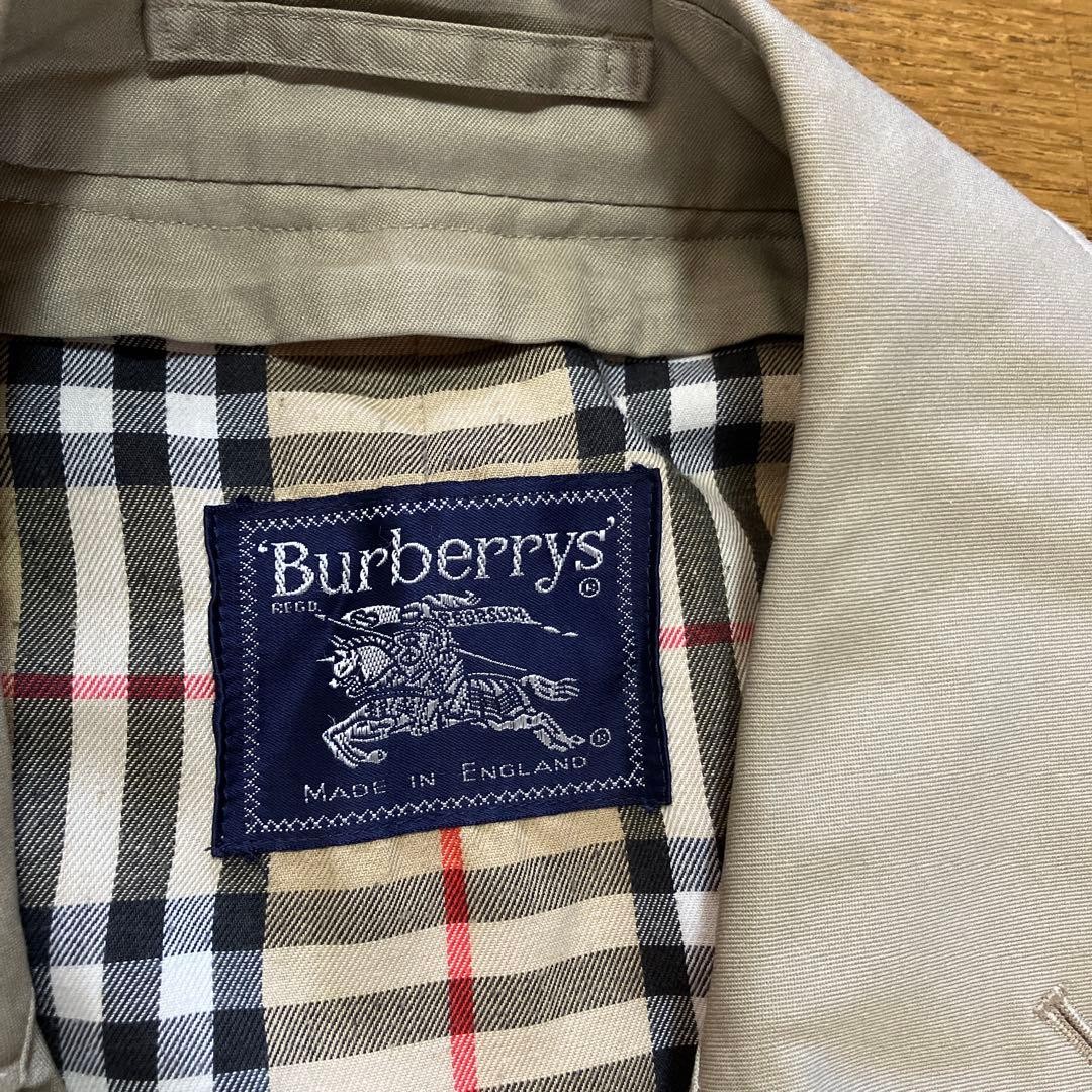 Burberrys Bal Collar Coat Beige Cotton With Check Pattern Size L For Women thumbnail 2