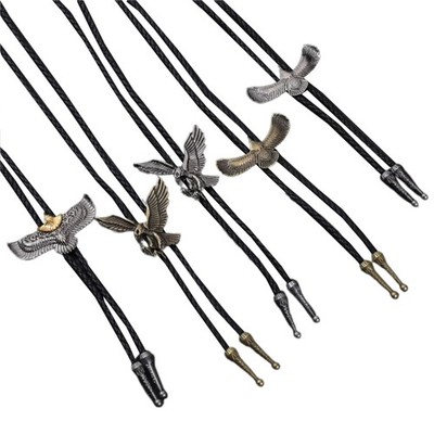 5Pcs Cowboy Pendant Bolo Tie Necklace Necktie Jewelry Shirt Collar Chain
