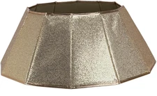 Gold Glitter Christmas Tree Collar Skirt – Foldable Decorative Base Cover