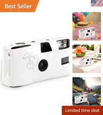Capture Candid Moments: 35mm Disposable Camera with Built-in Flash  Hearts
