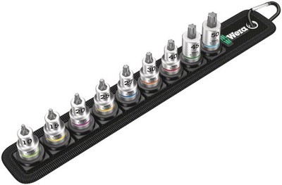 Wera Belt B 3 TORX HF Zyklop 3/8'' Drive Bit Socket Set with Holding Function