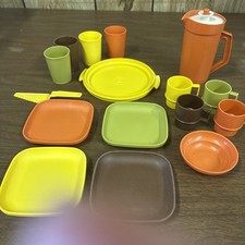 Vintage Tupperware Toys Mini Play Set, Lot Of 17 Pieces