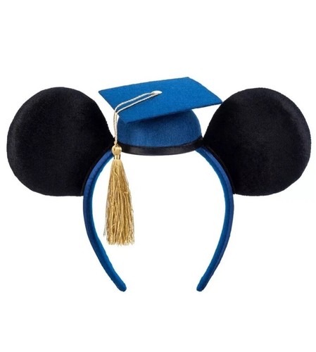 Neu Disney Parks Mickey Ohren 2025 Abschluss Mickey Ohr Stirnband Quaste Kappe marineblau - Bild 3 von 7
