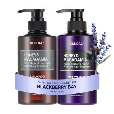 KUNDAL Shampoo Conditioner Set Blackberry Bay Sulfate Free Argan Oil 16.9 Oz