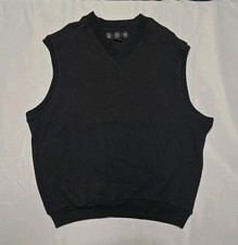 VINTAGE Nike Golf Vest Mens XL Black Ribbed 1...