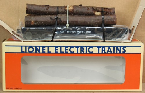 Coche plano Lionel 17510 Northern Pacific con carga de registro calibre O Nuevo de Lote Antiguo | Zustand: New