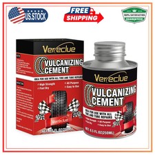 Chemical Vulcanizing Cement Tire Repair Glue 8.5oz with Brush Top for Tires