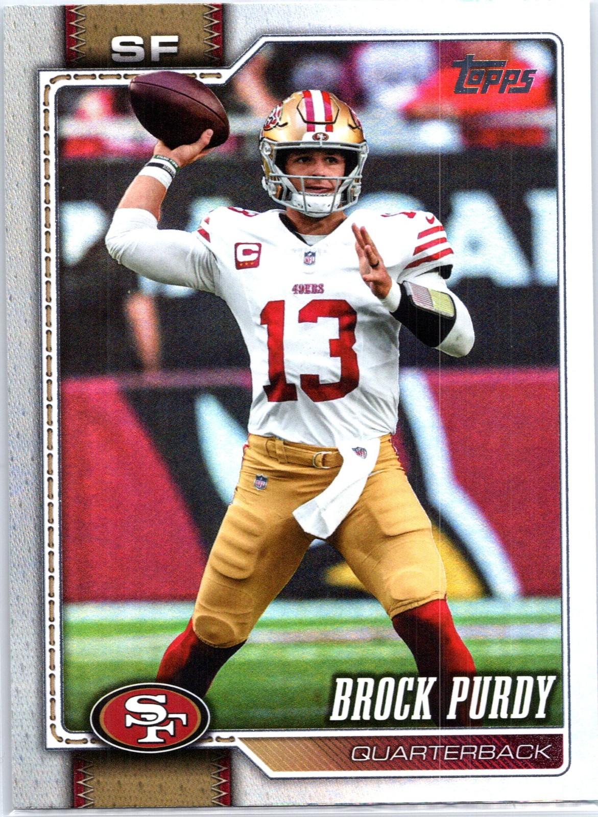 2026 Topps Flagship #185 Brock Purdy Rainbow Foil