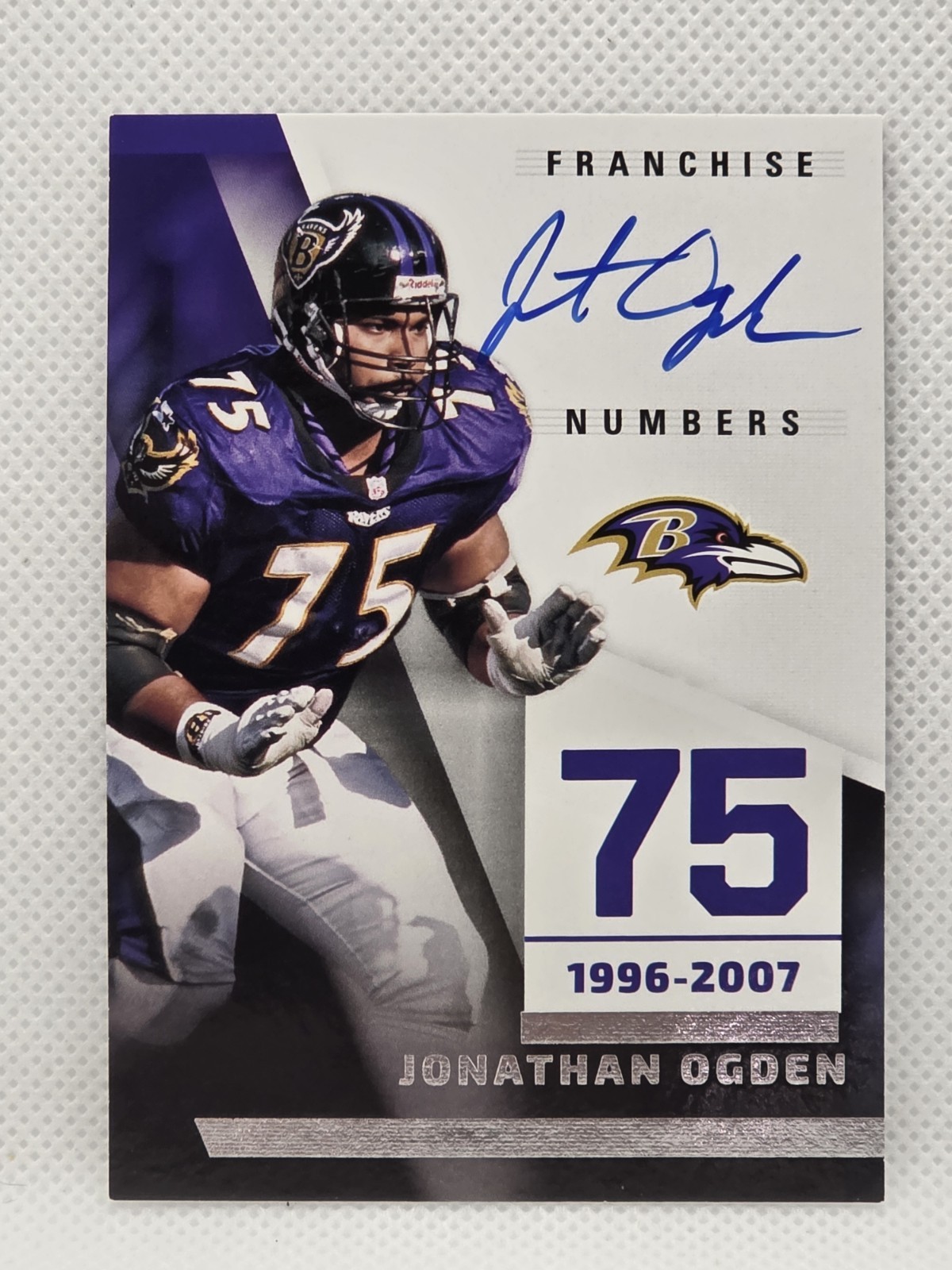 2022 Panini Franchise Numbers Autograph Jonathan Ogden Auto
