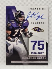 2022 Panini Franchise Numbers Autograph Jonathan Ogden Auto