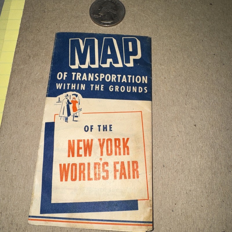 Greyhound Bus and Boat small map of the New York Worlds Fair