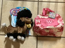 WEBKINZ ROCKERZ POODLE HM5108New with Unused Code Attached & Smaller Carry Bag