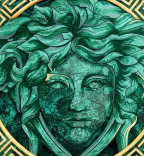 Malachite Versace Coffee Table | Handmade Inlay Stone Art Luxury Home Decor - Image 4 of 4