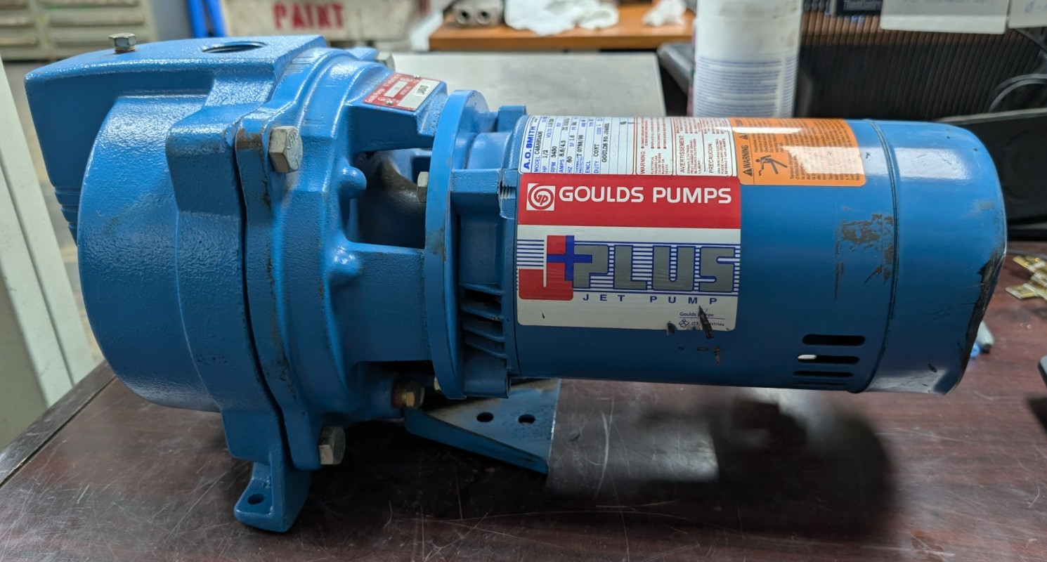 🤪 GOULDS 1/2 HP SHALLOW WELL JET PUMP 115/230 VAC 60 HZ 1Ø 3500 RPM J5S
