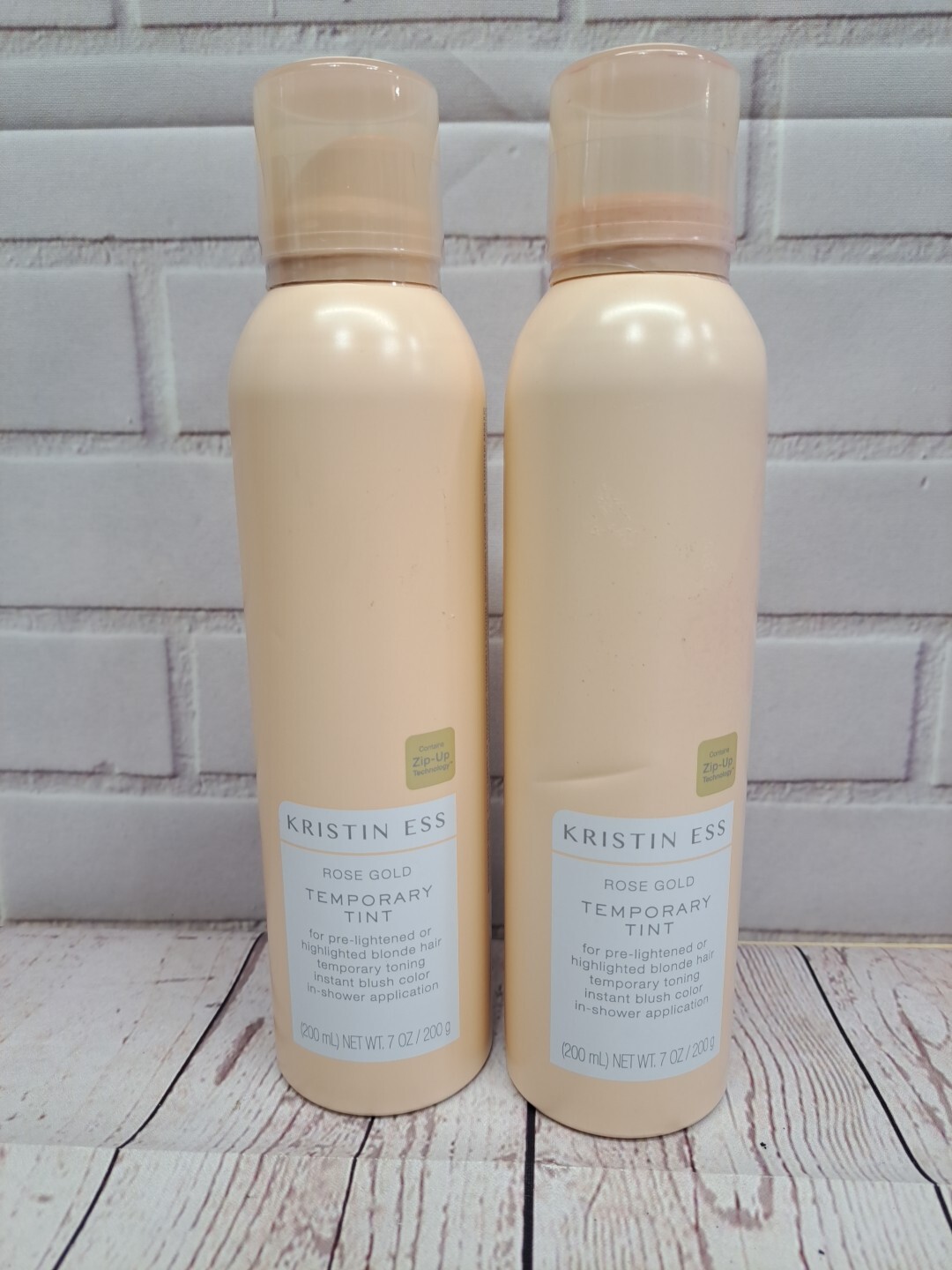 2 Pack- Kristin Ess Rose Gold Temporary Tint Hairspray Blond