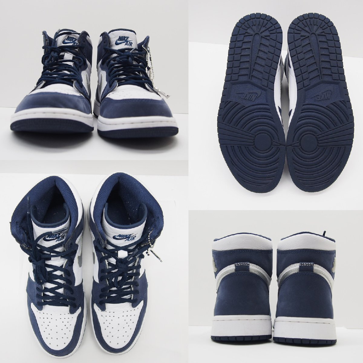 シューズ(男性用) Nike AirJordan1 High llic Navy 27.5 NIKE AIR JORDAN 1 HIGH OG 2020 -MIDNIGHT NAVY- USUS9.5