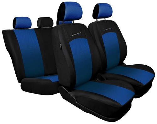Seat covers fit VAUXHALL MERIVA I A II B FULL SET black / blue sport line - Picture 4 of 5