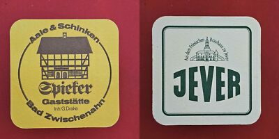 Jever restaurant Bad Zwischenahn brewery beer mat coaster Beermat
