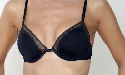 Calvin Klein Perfect Fit ungefütterter Bügel BH schwarz UK 32B LN018 FF 04