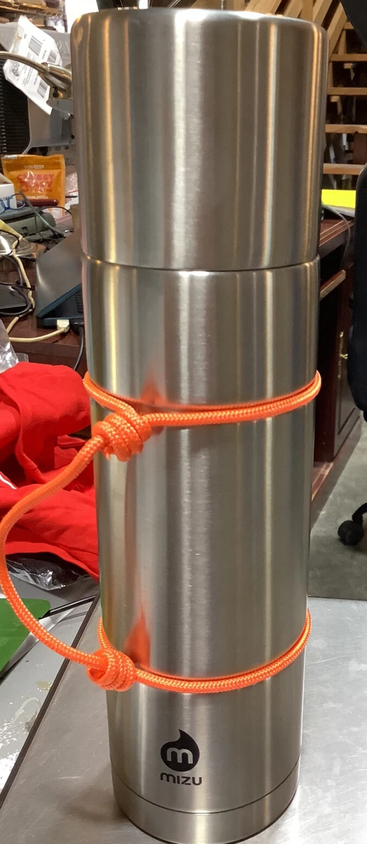 Mizu Stainless Steel Thermos Canister Orange Rope Handle Ideal
