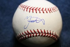 YADIER ALVAREZ  AUTOGRAPHED SIGNED BASEBALL LOS ANGELES DODGERS GREAT LAKE LOONS