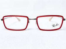 NEW Ray Ban RB6337 2856 Mens Rubber Red Rectangle Eyeglasses Frames 53/18 140