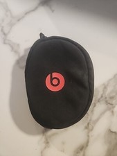 Beats Black Padded Headphone Case Soft Sided Oval Shaped with Zipper - Case Only