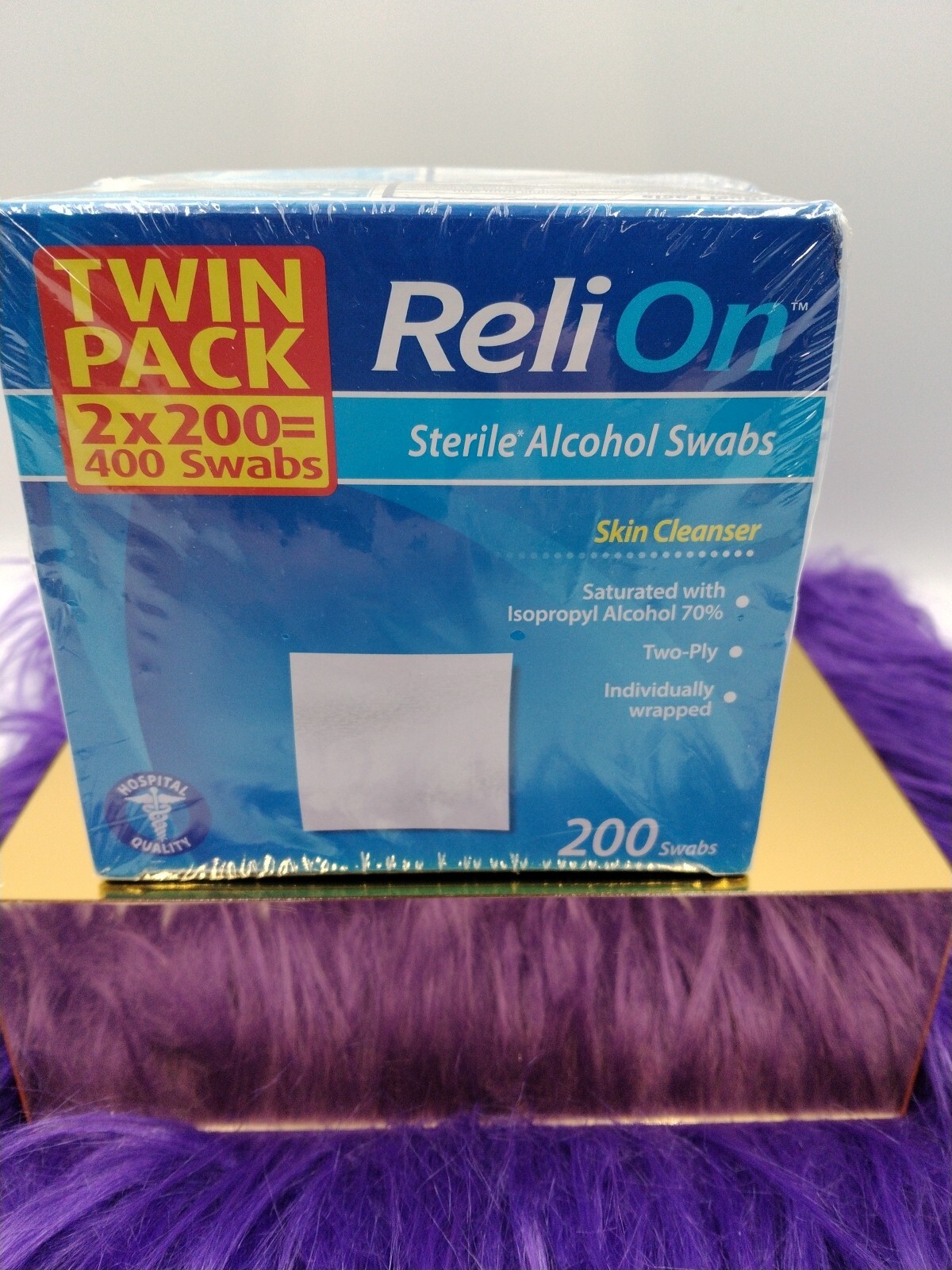 Relion Sterile Alcohol Swabs, Twin Pack, 400 Count SEALED PACK NEW