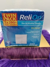 Relion Sterile Alcohol Swabs, Twin Pack, 400 Count SEALED PACK NEW
