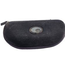 Costa Del Mar Sunglasses Hard Zip Clam Shell Case Black - Blue Cleaning Cloth