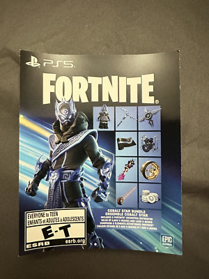 UNSCRATCHED Fortnite Cobalt Star Bundle 1000 V-Bucks Card PS5 - CANADA