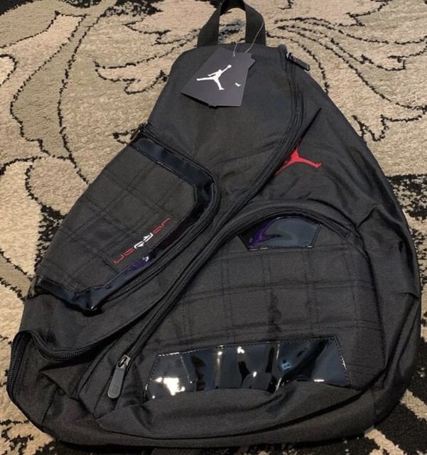 Nike Air Jordan Jumpman Sling Backpack Black Great Condition | eBay