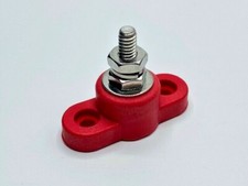 Red Junction Block Power Post Insulated Terminal 14 Stud Stainless