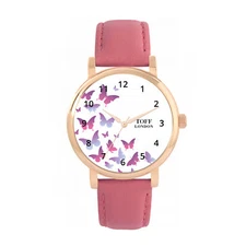 Toff London TLWS-12976 Ladies Purple Butterfly Watch