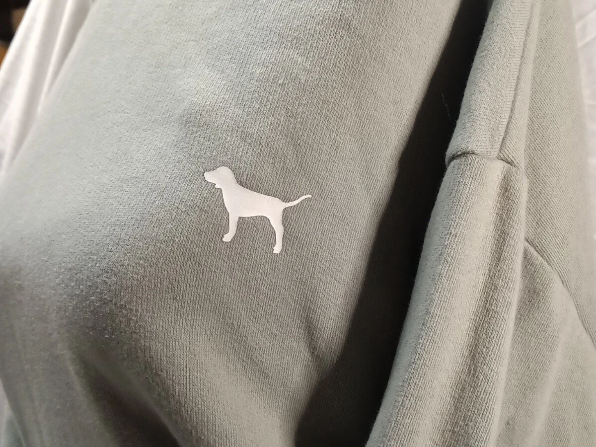 UNDERCOVER Felpa con cappuccio maglione Victorias Secret rosa pizzo laterale verde taglia XS