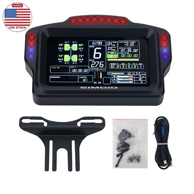 SIMDID DV480 PRO Dashboard Sim Racing Dash Display 5'' Screen/ 16 RGB LEDs #USA