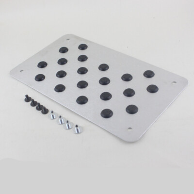 Brake Pedal Pad Foot Heel Scuff Plate Car Floor Mat Non-slip Carpet Patch Silver