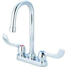 Central Brass Bar/Laundry Faucet, 1.5 Gpm, 6.25" Spout, 4" Center, Polished Chr.