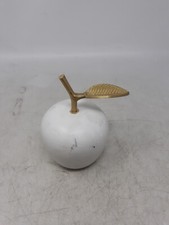 World Market White Marble Apple Decor with Gold Leaf Accent – Elegant Home Paper
