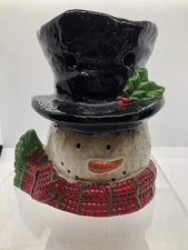 Yankee Candle Christmas Holiday Snowman Head Tart Warmer Tealight Burner 2012